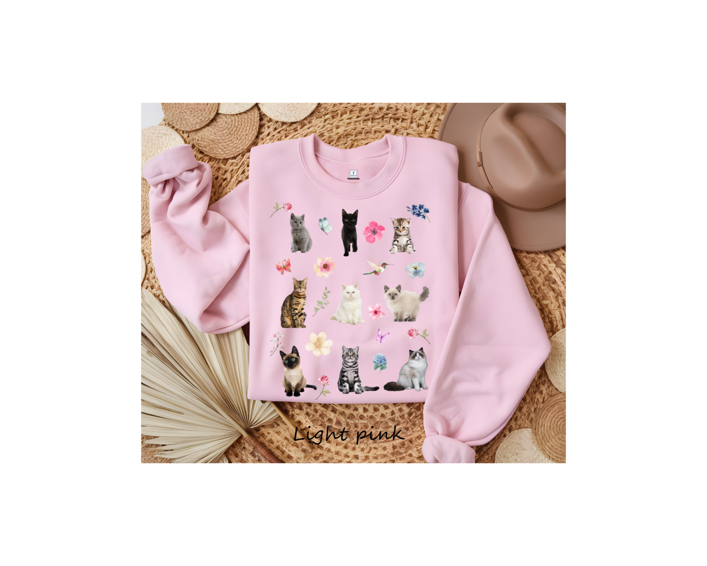 Cat And Flower Sweatshirt