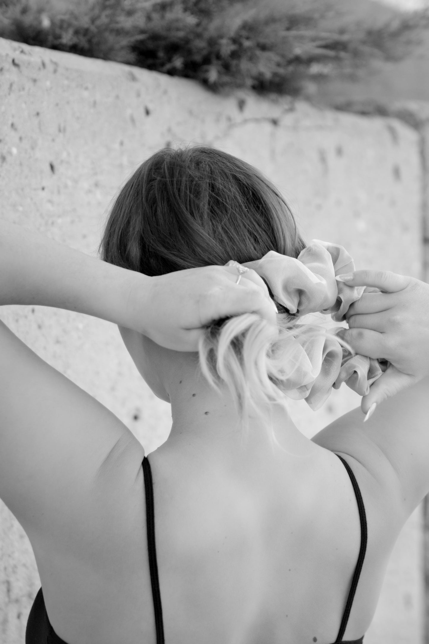 Oversized Silk Satin Scrunchie - Pink Galaxy