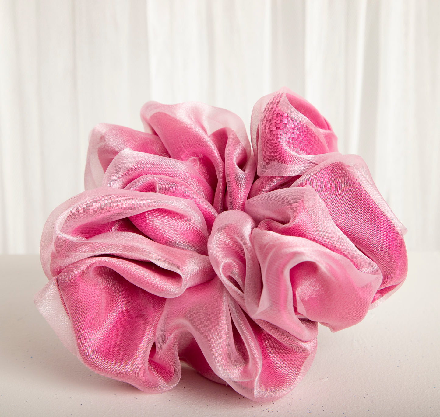 Oversized Silk Satin Scrunchie - Bliss Magenta